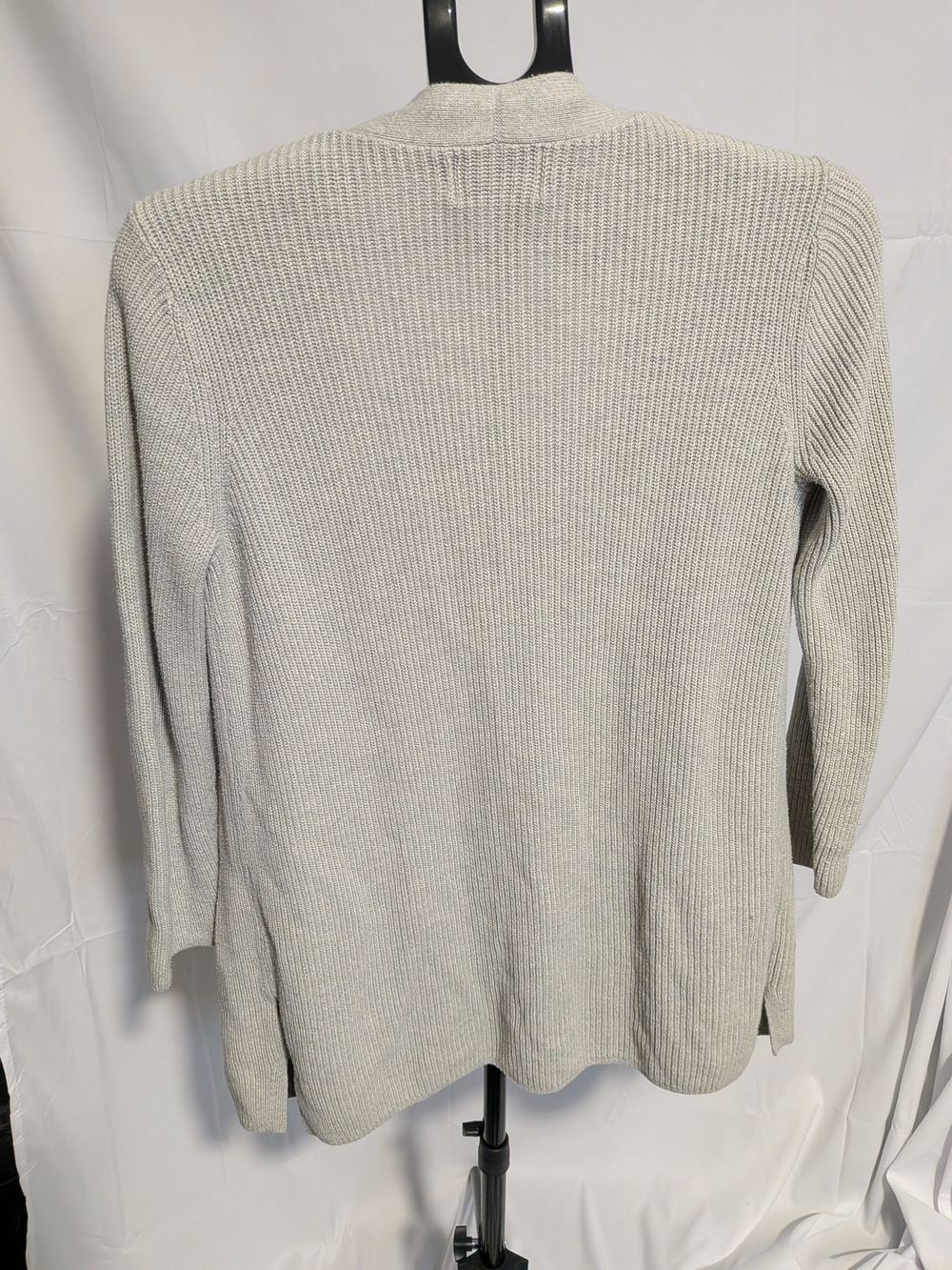 Old Navy Light Gray Open-Front Ribbed Cardigan - Picture 3 of 5